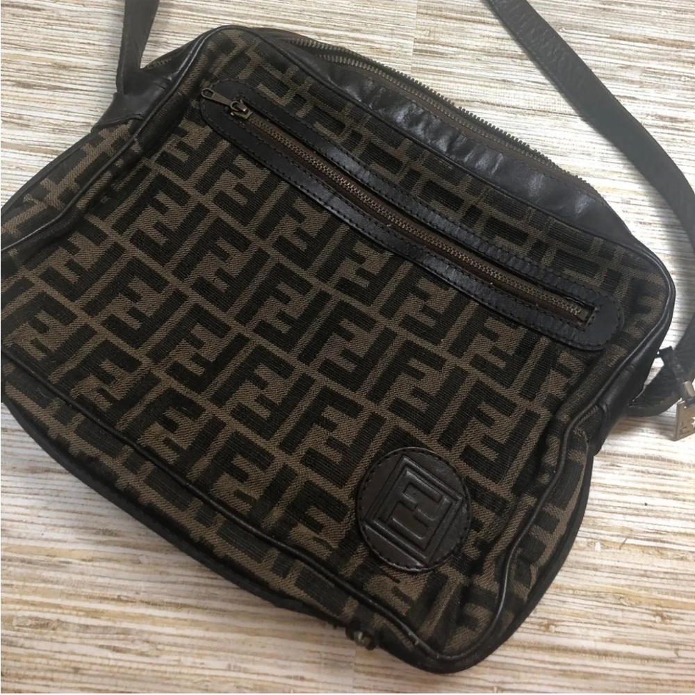 Vintage Fendi Zucca Shoulder Bag